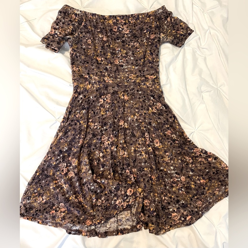 Floral Off The Shoulder Mini Dress